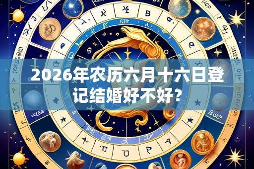 2026年农历六月十六日登记结婚好不好?