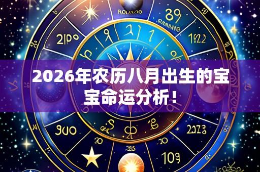 2026年农历八月出生的宝宝命运分析!