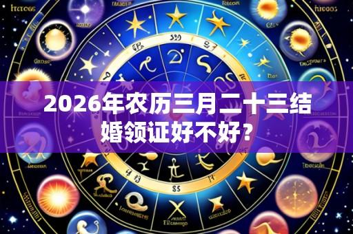 2026年农历三月二十三结婚领证好不好?
