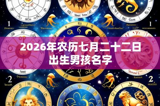 2026年农历七月二十二日出生男孩名字