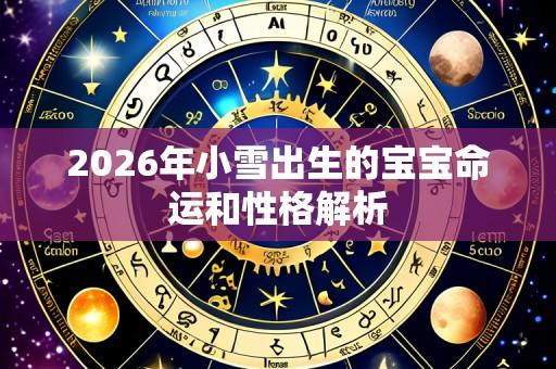 2026年小雪出生的宝宝命运和性格解析