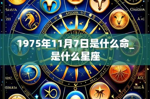 1975年11月7日是什么命_是什么星座