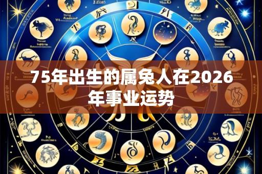 75年出生的属兔人在2026年事业运势
