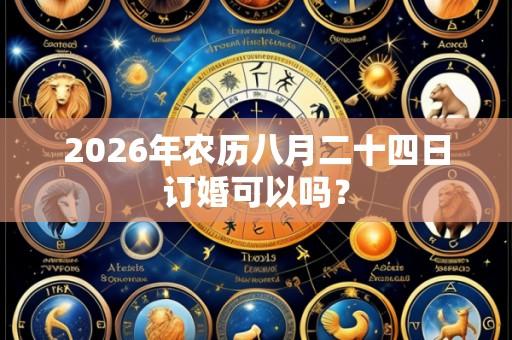 2026年农历八月二十四日订婚可以吗?