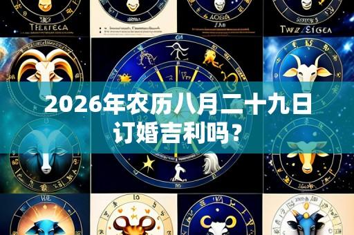 2026年农历八月二十九日订婚吉利吗?