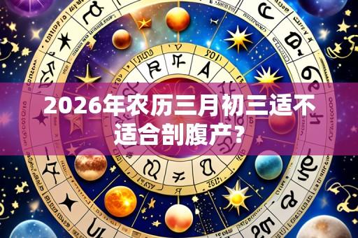 2026年农历三月初三适不适合剖腹产?