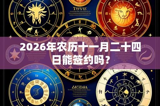 2026年农历十一月二十四日能签约吗?