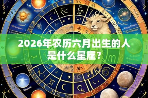 2026年农历六月出生的人是什么星座?