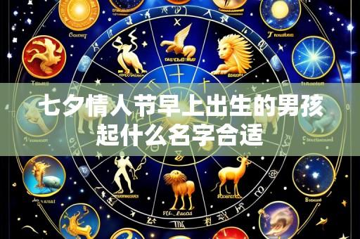 七夕情人节早上出生的男孩起什么名字合适
