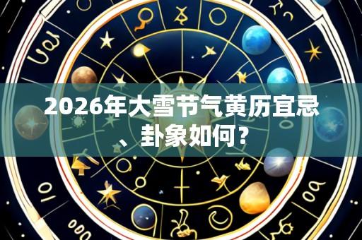 2026年大雪节气黄历宜忌、卦象如何？