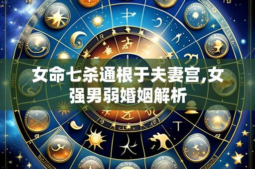 女命七杀通根于夫妻宫,女强男弱婚姻解析