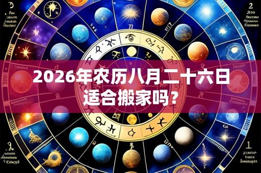 2026年农历八月二十六日适合搬家吗?