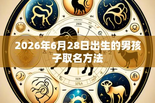 2026年6月28日出生的男孩子取名方法