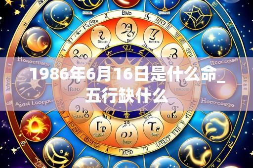 1986年6月16日是什么命_五行缺什么