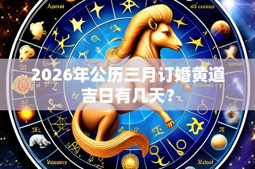 2026年公历三月订婚黄道吉日有几天?