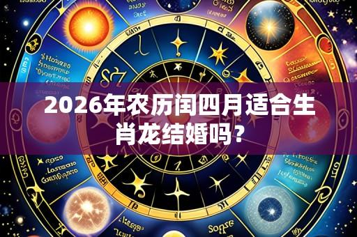 2026年农历闰四月适合生肖龙结婚吗?