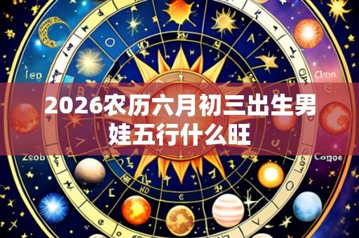 2026农历六月初三出生男娃五行什么旺
