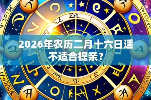2026年农历二月十六日适不适合提亲?