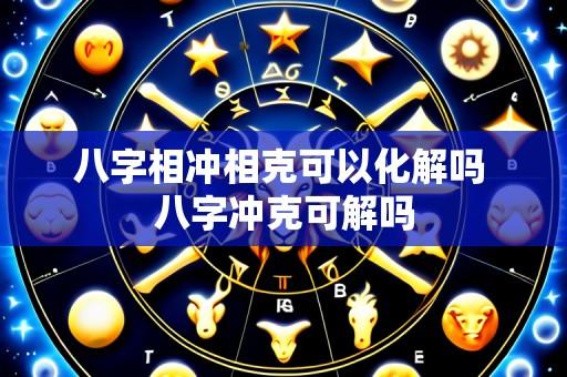 八字相冲相克可以化解吗 八字冲克可解吗