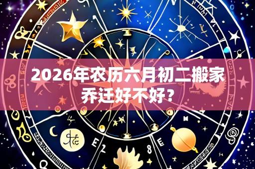 2026年农历六月初二搬家乔迁好不好?