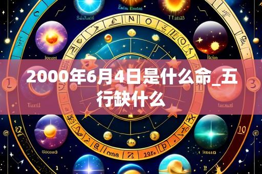 2000年6月4日是什么命_五行缺什么