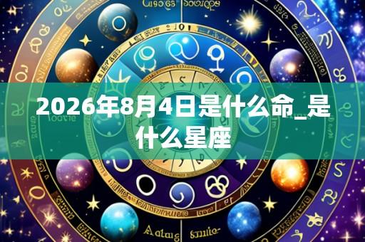 2026年8月4日是什么命_是什么星座