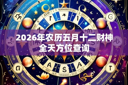 2026年农历五月十二财神全天方位查询
