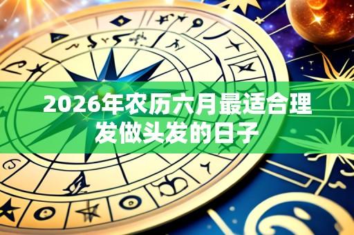 2026年农历六月最适合理发做头发的日子