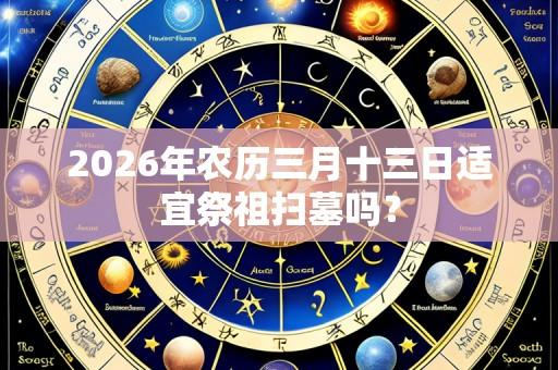 2026年农历三月十三日适宜祭祖扫墓吗?
