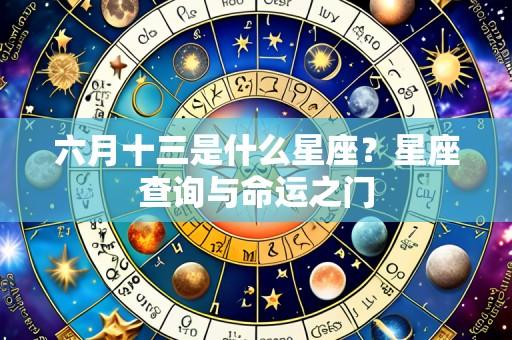 六月十三是什么星座?星座查询与命运之门