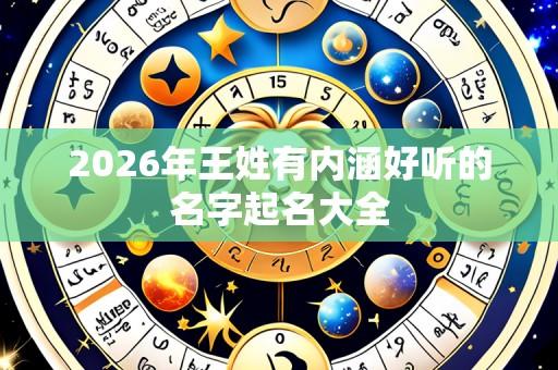 2026年王姓有内涵好听的名字起名大全