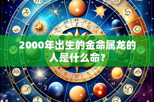 2000年出生的金命属龙的人是什么命？