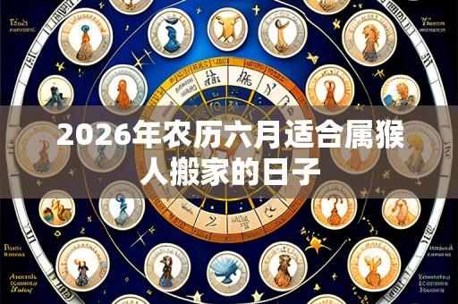 2026年农历六月适合属猴人搬家的日子