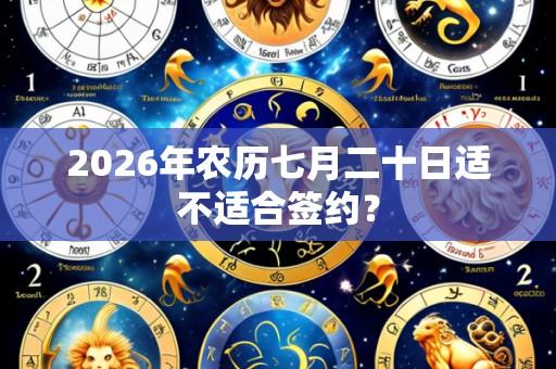 2026年农历七月二十日适不适合签约?