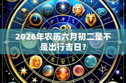 2026年农历六月初二是不是出行吉日?