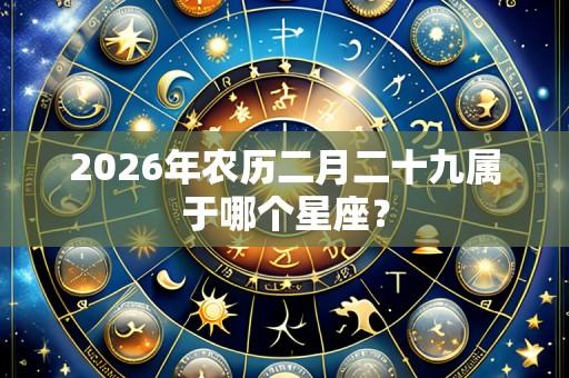 2026年农历二月二十九属于哪个星座?