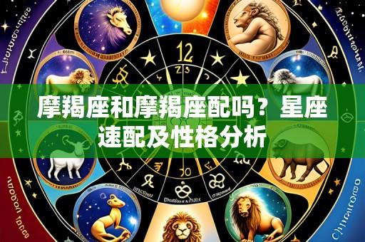 摩羯座和摩羯座配吗?星座速配及性格分析