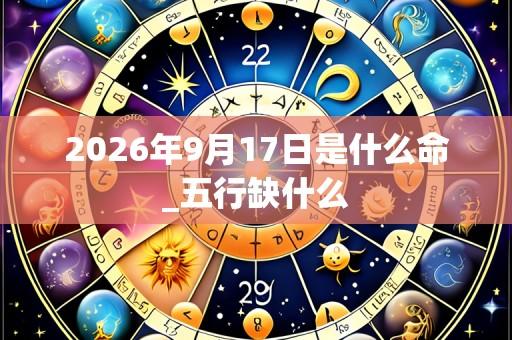 2026年9月17日是什么命_五行缺什么