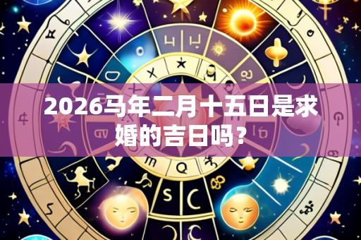2026马年二月十五日是求婚的吉日吗?