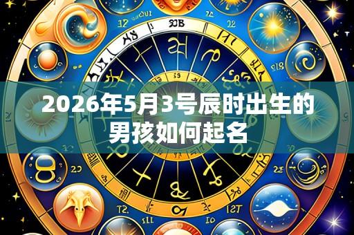2026年5月3号辰时出生的男孩如何起名