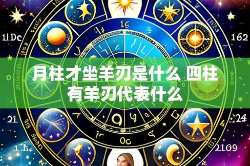 月柱才坐羊刃是什么 四柱有羊刃代表什么