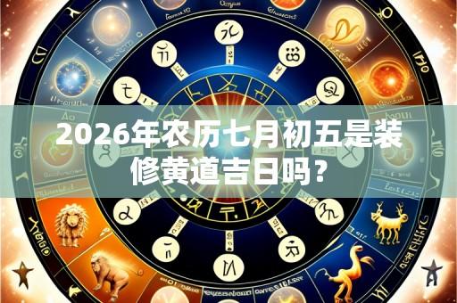 2026年农历七月初五是装修黄道吉日吗?