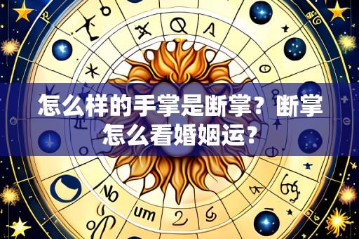 怎么样的手掌是断掌?断掌怎么看婚姻运?
