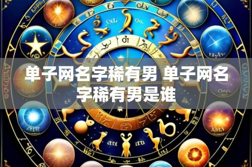 单子网名字稀有男 单子网名字稀有男是谁