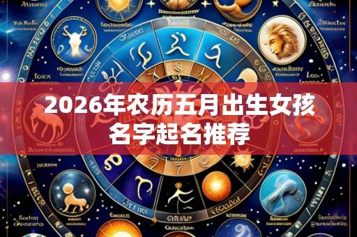 2026年农历五月出生女孩名字起名推荐