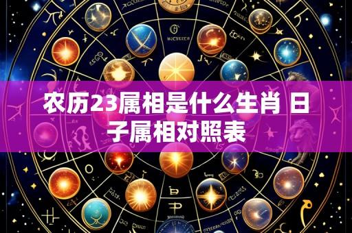 农历23属相是什么生肖 日子属相对照表