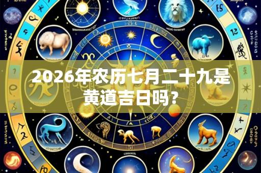 2026年农历七月二十九是黄道吉日吗?
