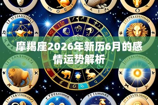 摩羯座2026年新历6月的感情运势解析
