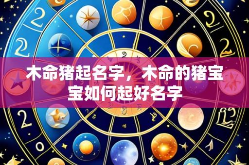 木命猪起名字，木命的猪宝宝如何起好名字