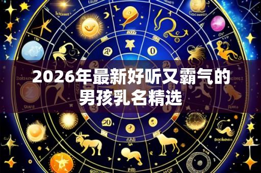 2026年最新好听又霸气的男孩乳名精选